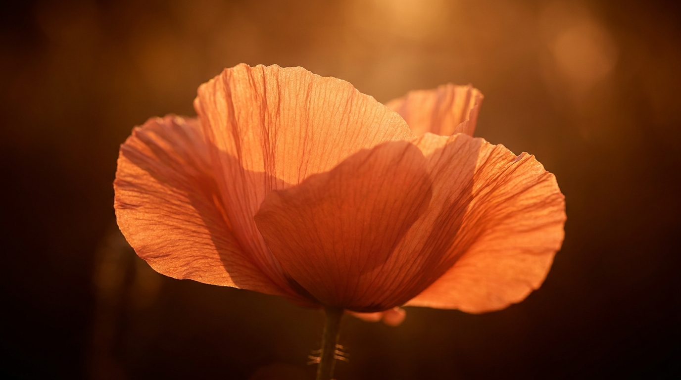 Backlit poppy